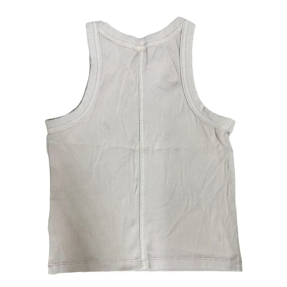 Zara Girls Ribbed Tank Top Beige Size 11-12 152 Sleeveless Casual